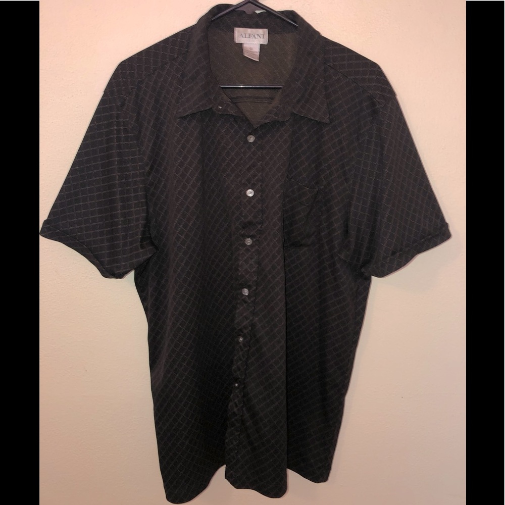 Alfani Button-down Wrinkle-free Casual Shirt - XL
